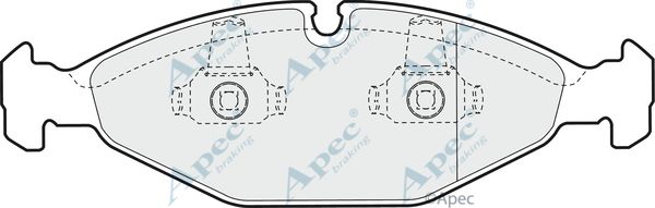 APEC BRAKING Комплект тормозных колодок, дисковый тормоз PAD837